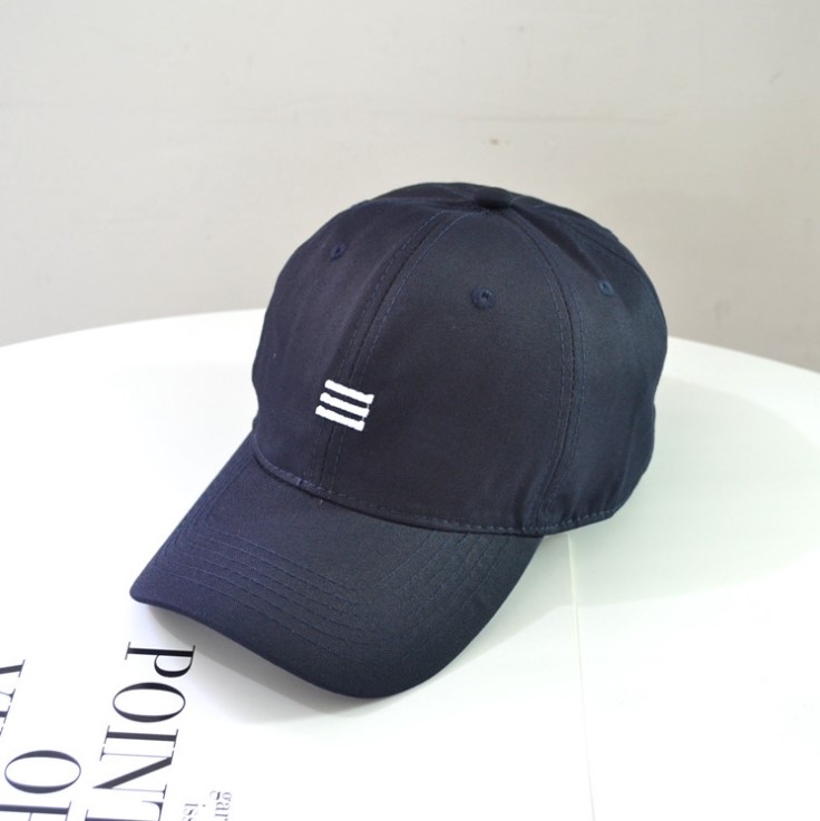 

Retro Old Solid Color Baseball Cap Horizontal Embroidery Embroidered Outdoor Visor Cap, Size:Adjustable(Navy)