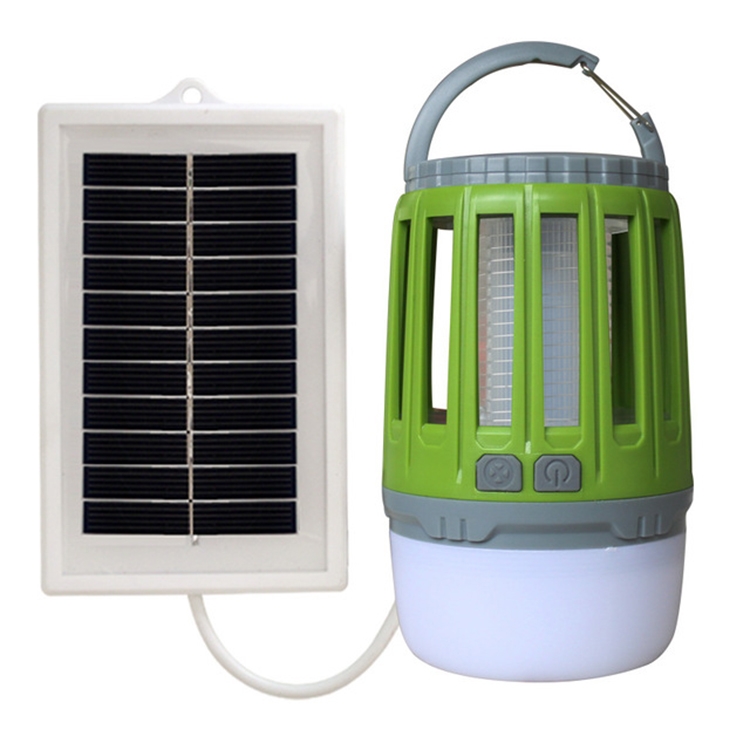 

Solar Power Mosquito Killer Outdoor Hanging Camping Anti-insect Insect Killer, Color:Green + Solar Panel