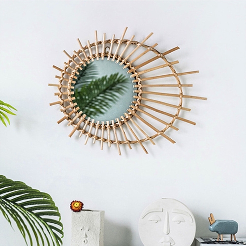 Sunsky Creative Art Decoration Round Mirror Living Room