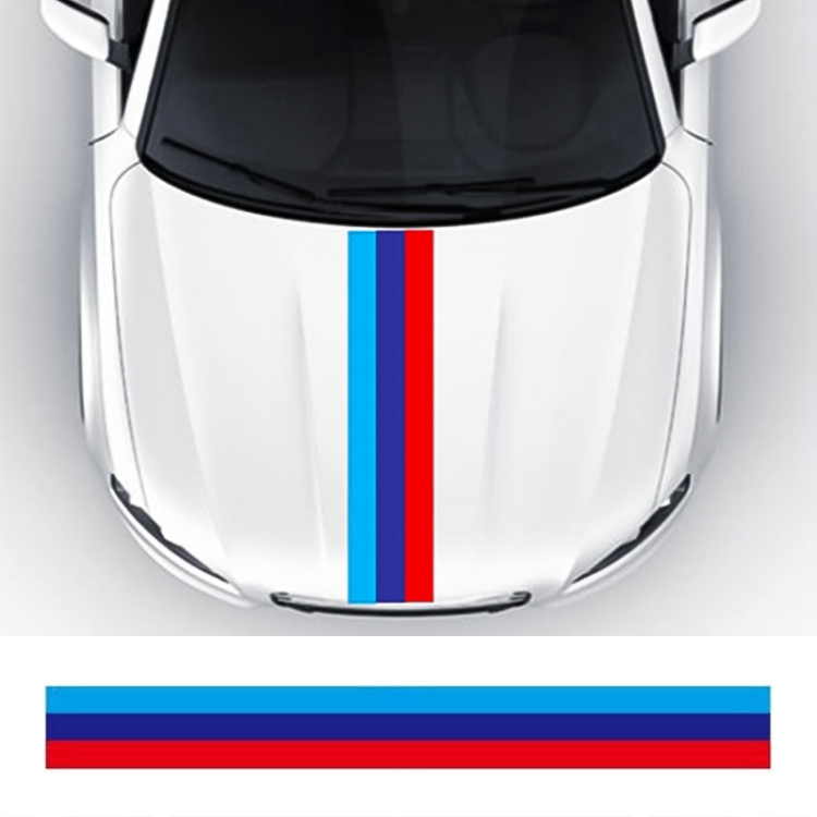 

Flag Striped Car Hood Vinyl Sticker Body Decal(Tricolor)