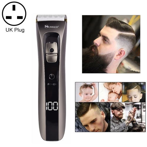 

Ceramic Titanium Alloy Blade Hair Trimmer Clipper USB Rechargeable Electric Razor Beard Shaver Trimer With LED Digital Display UK