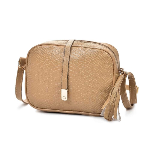 

Women Messenger Bags Small ShoulderBag Female Tassel Handbag Purse Fashion Artificial Leather Crossbody Bag for Ladies(Khaki)