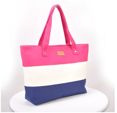 

Ladies Hand Canvas Big Beach Shoulder Women Messenger Tote Bags(rose red)