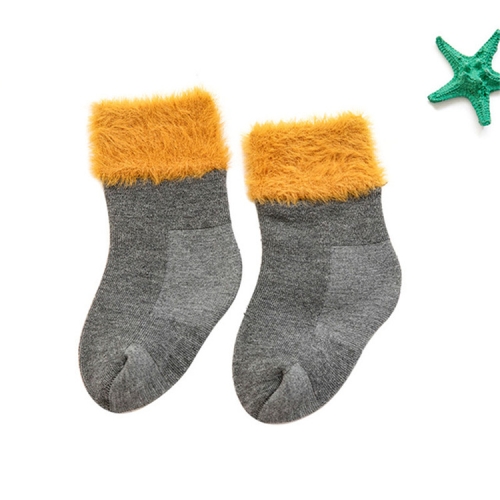 

Comfortable Plus Velvet Warm Baby Socks Snow Socks, Size:L(Grey)