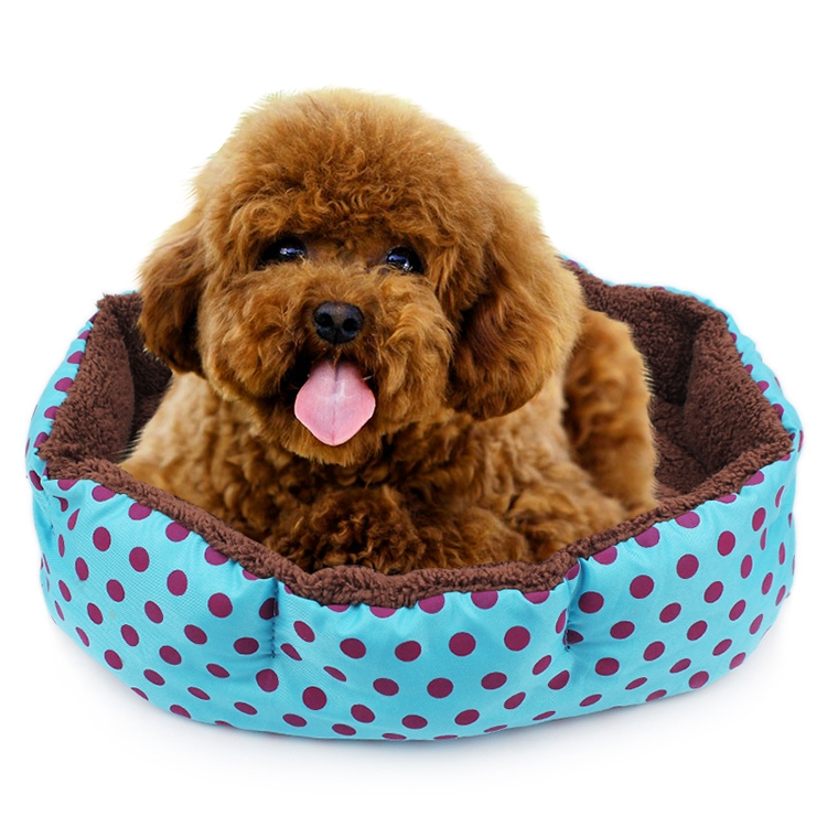 

Dot Leopard Printed Beds Mats Sleeping Rug Washable Warm Kennels Bed for Small Dogs Cats, Size:37x32cm(Blue)