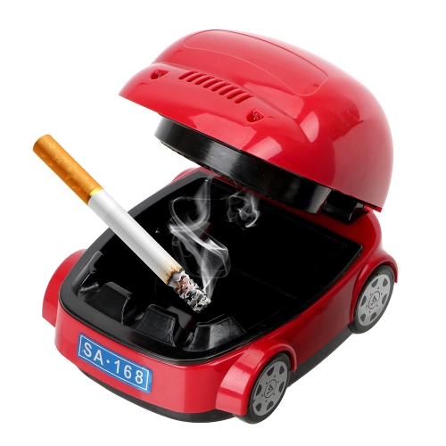 

Creative Electric Car Type Ashtray Environmental Protection Smokeless Ashtray Craft Gift(Red)