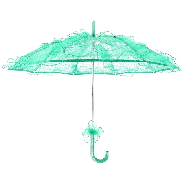 

Wedding Parties Bridal Lace Cotton Umbrella Dancing Photography Prop Umbrella(Green )