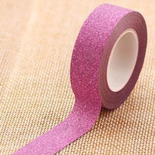 

Flash Washi Sticky Paper Tape Label DIY Decorative Tape, Length: 10m(Rose Red)