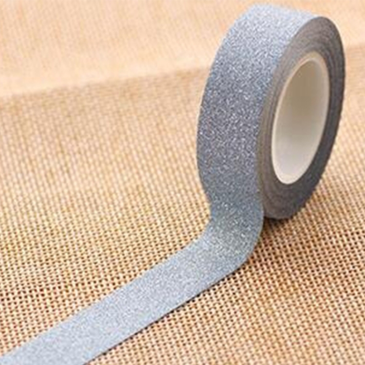 

Flash Washi Sticky Paper Tape Label DIY Decorative Tape, Length: 10m(Sky Blue)