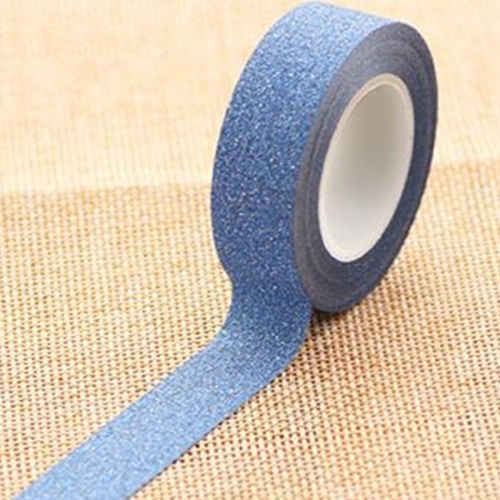 

Flash Washi Sticky Paper Tape Label DIY Decorative Tape, Length: 10m(Royal Blue)