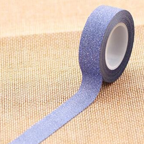 

Flash Washi Sticky Paper Tape Label DIY Decorative Tape, Length: 10m(Dark Blue)