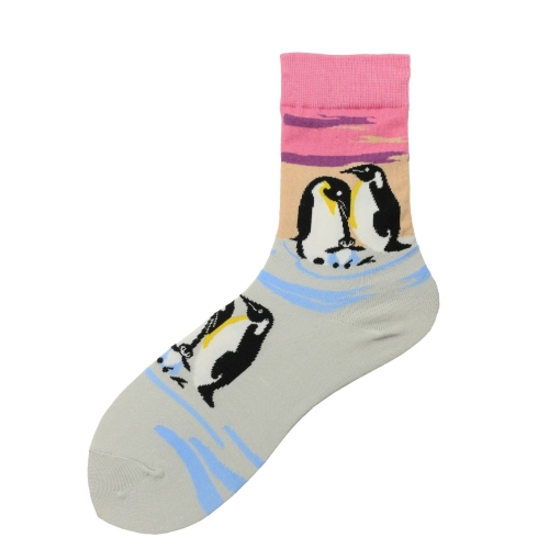 

3 Pairs Fashionable Trendy Socks Rainbow Horse Animal Series Tube Women Socks, Type:1992-2(EUR 36-40)