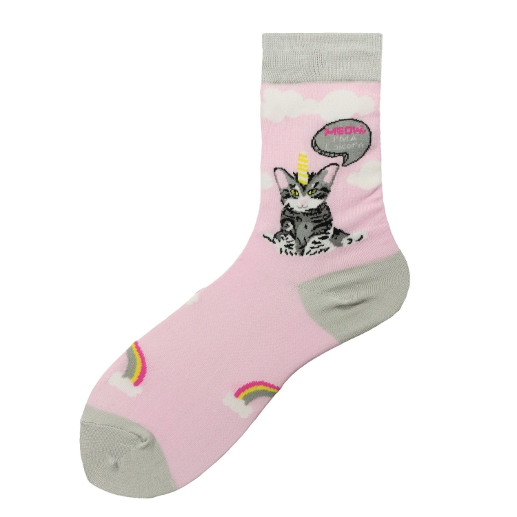 

3 Pairs Fashionable Trendy Socks Rainbow Horse Animal Series Tube Women Socks, Type:1992-9(EUR 36-40)