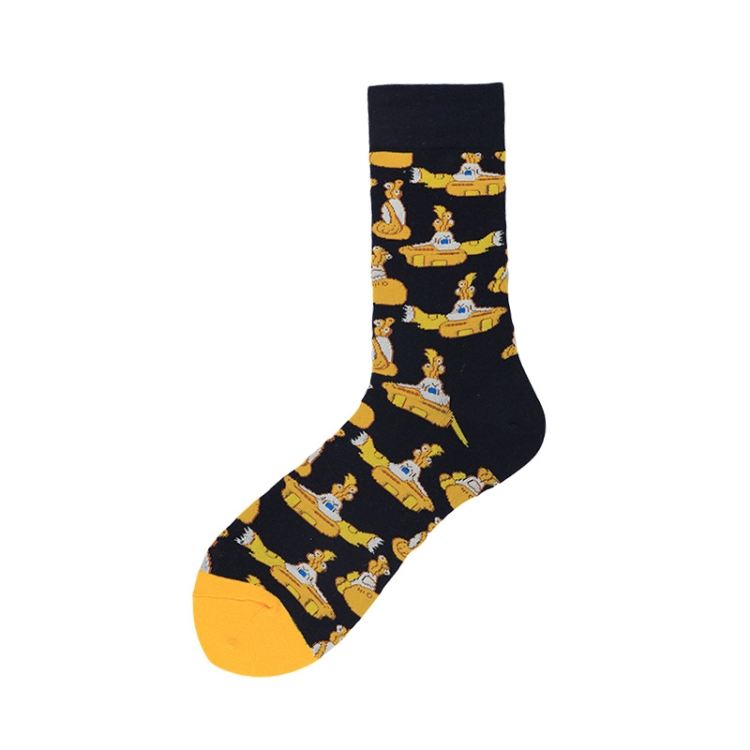 

3 Pairs Men Tube Socks Cotton Color Flag Street Trendy Socks, Type:1911-5(EUR 39-46)