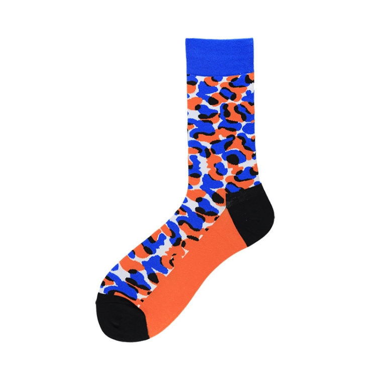 

3 Pairs Men Tube Socks Cotton Color Flag Street Trendy Socks, Type:1911-10(EUR 39-46)