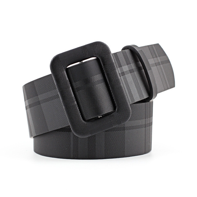 

Ladies Candy Color Wide Leather Belt without Holes, Size: 105 x 4.3cm, Belt Length:105cm(Black)