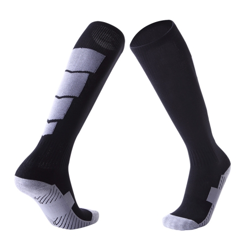 

Adult Non-Slip Over-Knee Football Socks Thick Comfortable Wear-Resistant High Knee Socks(Black)