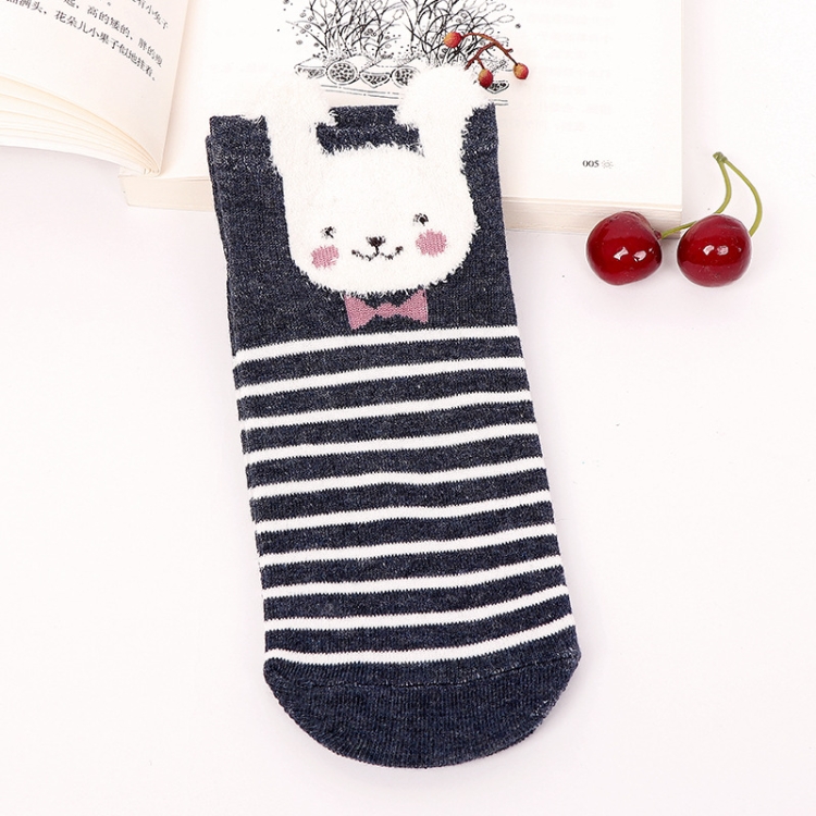 

Summer Stereo Cartoon Cat Ear Cotton Ladies Boat Socks(Tibetan Rabbit)