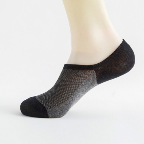 

3 Pairs Mesh Breathable Invisible Deodorant Sweat Socks, Size:One Size(Black + Deep Grey)