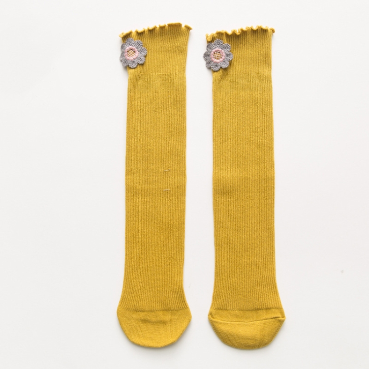 

Spring and Autumn Cotton Children High Knee Socks Cute Cartoon Girls Pile Socks(Ginger)