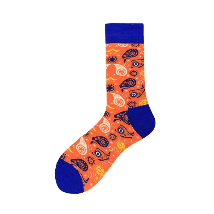 

3 Pairs Geometric Camouflage Abstract Pattern Series Colorful Tube Male Socks, Type:1903-2(EUR 39-46)