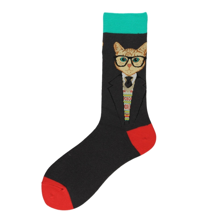 

3 Pairs Autumn Personality Animal Colorful Skates Tube Male Socks, Type:1931-3(EUR 39-46)