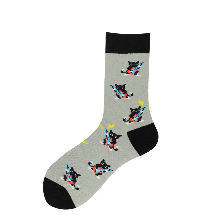 

3 Pairs Autumn Personality Animal Colorful Skates Tube Male Socks, Type:1931-12(EUR 39-46)