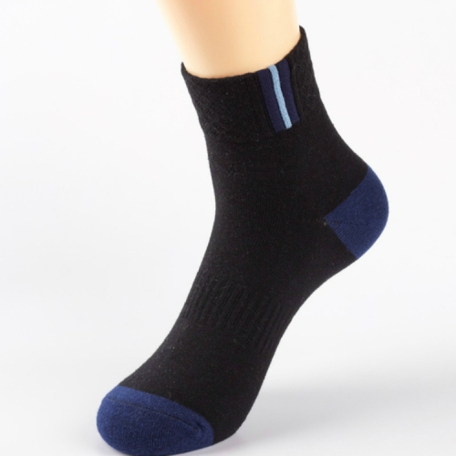 

5 Pairs Men Cotton Socks Hollow Breathable Tube Sock(Dark Blue)