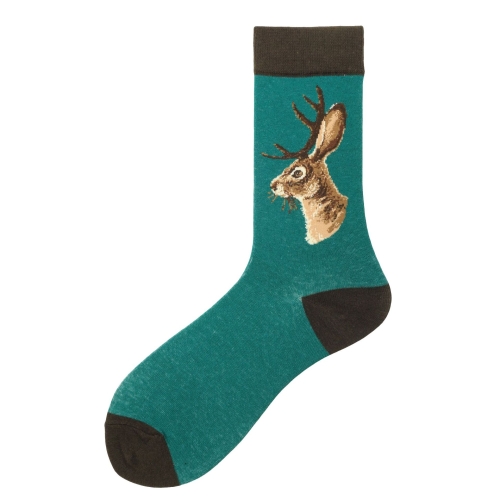 

3 Pairs Autumn And Winter Tide Socks Animal Pattern Men Tube Cotton Socks, Type:1998-2(EUR 39-46)