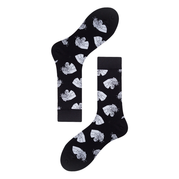 

3 Pairs Autumn And Winter Simple Pattern Tube Socks, Type:4(EUR 39-46)