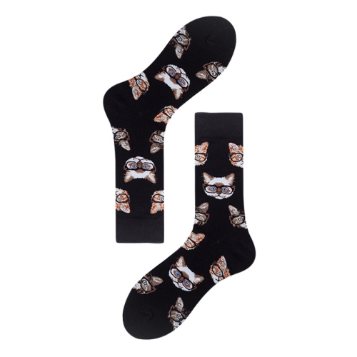

3 Pairs Autumn And Winter Simple Pattern Tube Socks, Type:8(EUR 39-46)