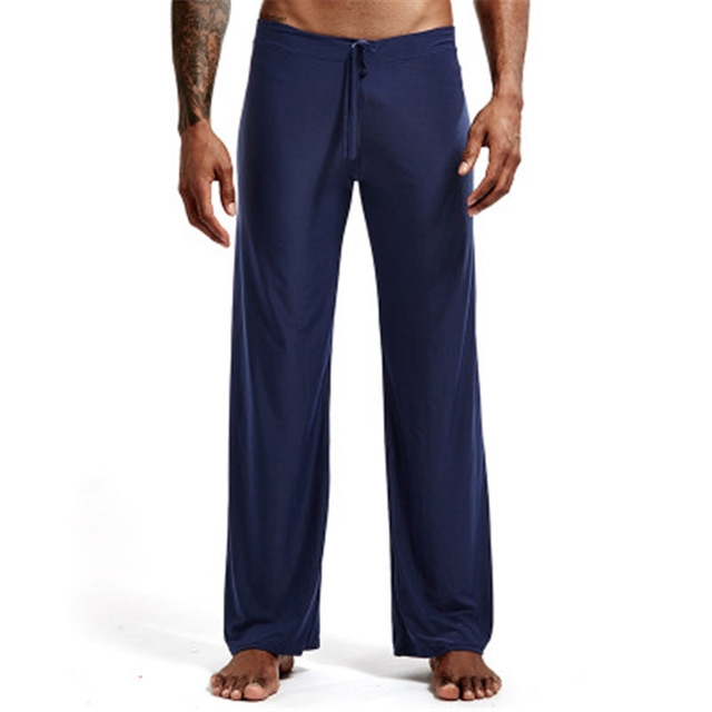

Comfortable Lounge Pants Homme Sleep Bottoms, Size:L(Royal blue)