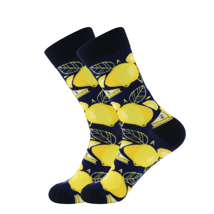 

3 Pairs Autumn And Winter Couple Tide Socks Colorful Fruit Tube Cotton Socks, Type:1(EUR 36-42)