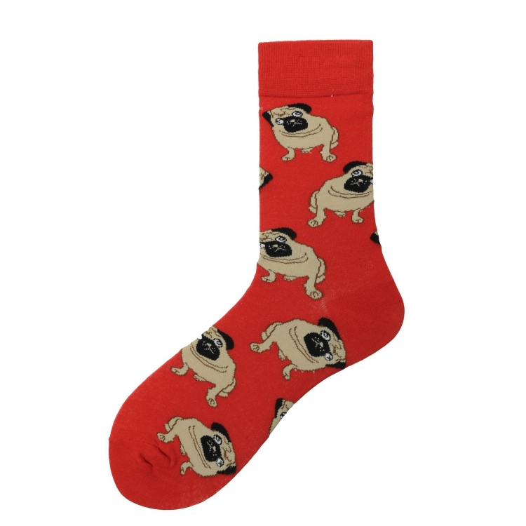 

3 Pairs Autumn And Winter Tide Socks Cute Dog Series Colorful Middle Tube Men Cotton Socks, Type:1996-1(EUR 39-46)