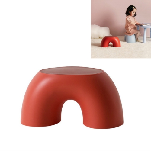 

Simple Circular Small Bench Home Round Children Stool for Shoe Stool(Red)