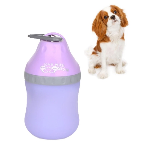 

Pets Go Out Portable Folding Kettle Drinking Fountain Drinking Supplies, Size:L(Purple)