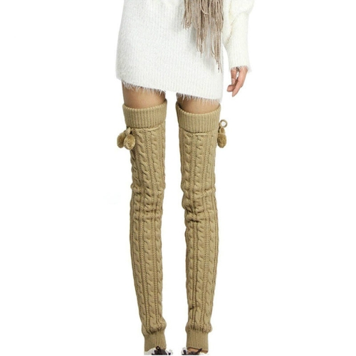 

Big Double Ball Socks Acrylic Blend Adult Socks Women Breathable Casual Socks(Khaki)