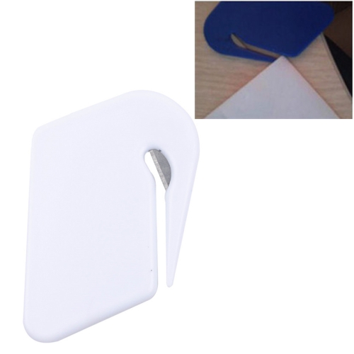 

Plastic Mini Letter Knife Letter Mail Envelope Opener Safety Paper Guarded Cutter Blade Office Equipment(White)