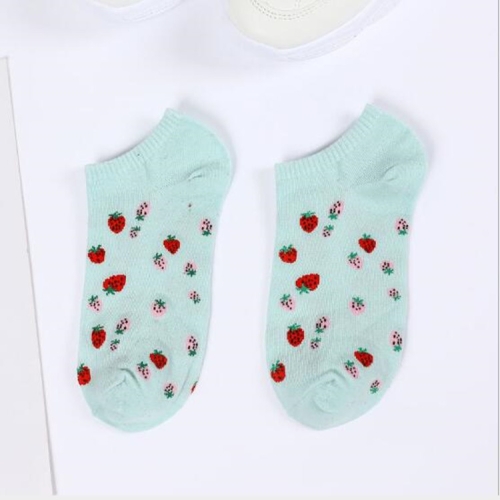 

Breathable and Sweat-absorbent Silicone Anti-skid Boat Socks Fruit and Vegetable Cute Socks, Size:36-44(Blue)