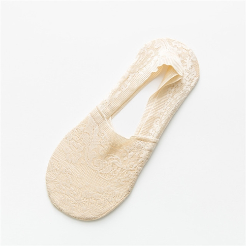 

Silicone Non-slip Bottom Lace Invisible Thin Socks Sailboat Socks(Skin Color)