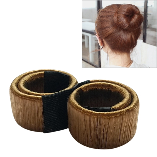 

2 PCS Women Donut Hair Bun Headband(Brown)