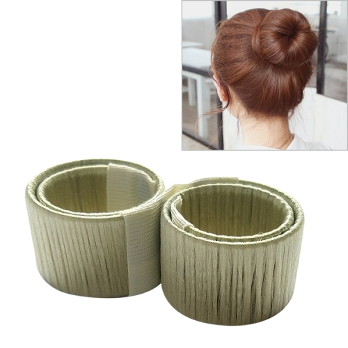 

2 PCS Women Donut Hair Bun Headband(Light gold)