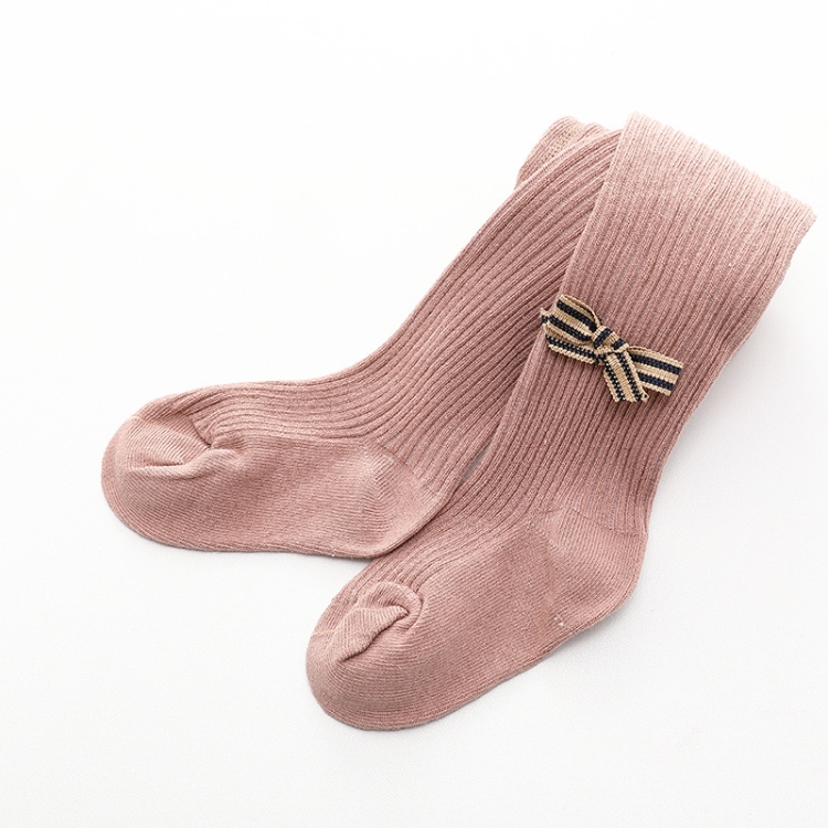 

Children Cute Cotton Pantyhose Bow Leggings, Size:S(Pink)