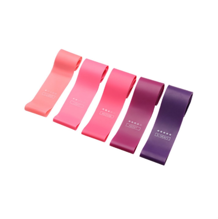 

5 in 1 Strength Gradient Latex Elastic Ring Resistance Band Set(Purple gradient five pieces)