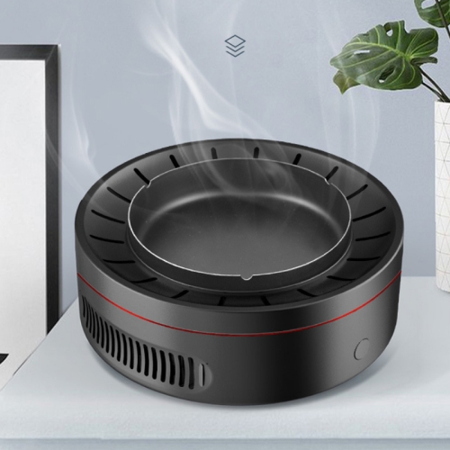 

Multifunctional Ashtray Negative Ion Intelligent Air Purifier PM2.5 Home Car Smart Air Freshener Air Cleaner(Black)