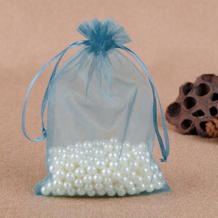 

100 PCS Gift Bags Jewelry Organza Bag Wedding Birthday Party Drawable Pouches, Gift Bag Size:13X18cm(Dark Blue)