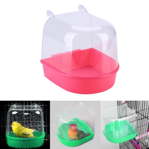 

Parrot Bird Bathtub Pet Standing Bin Wash Space Parrot Bathing Supplies(Red)