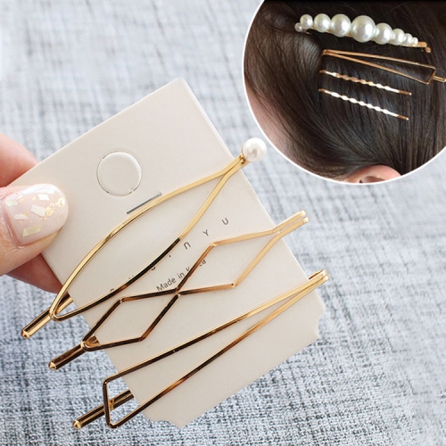 

Fashion Jewelry Hairpins Clips Plated Women Pearl Hair Clips Bridal Headdress(6)