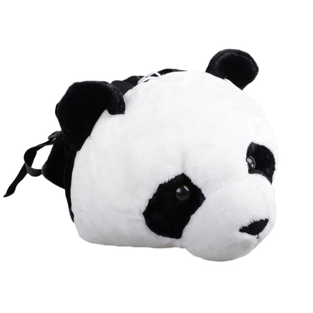 

Backpack Plush Animal Head Double Student Shoulder Bag Zipper Bag Small Backpack Vintage Backpack School Bags(Panda Head)
