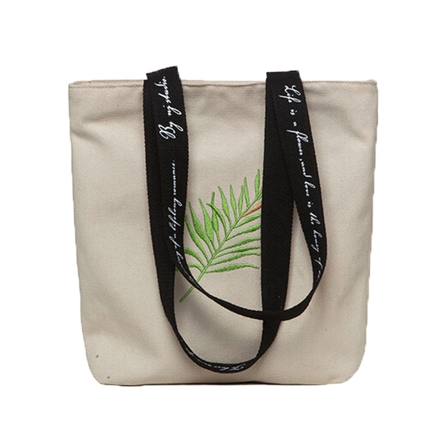 

Ladies Print Hand Canvas Beach Shoulder Bag Women Messenger Tote Bag Female Handbag(White)